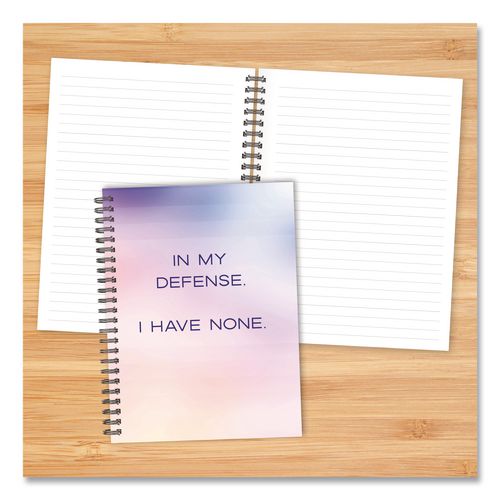 Image of Willow Creek Press 55069 No Defense Undated Journal, Medium/College Rule, Pastel Multicolor Cover, (80) 8 x 6 Sheets