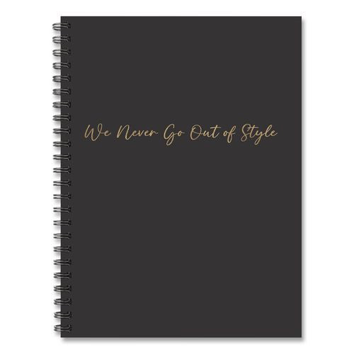 Image of Willow Creek Press 55083 Style Undated Journal, Edition, Medium/College Rule, Black/Gold Cover, (80) 8 x 6 Sheets