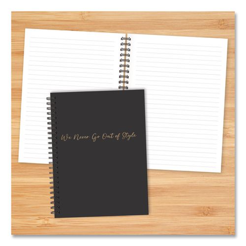 Image of Willow Creek Press 55083 Style Undated Journal, Edition, Medium/College Rule, Black/Gold Cover, (80) 8 x 6 Sheets