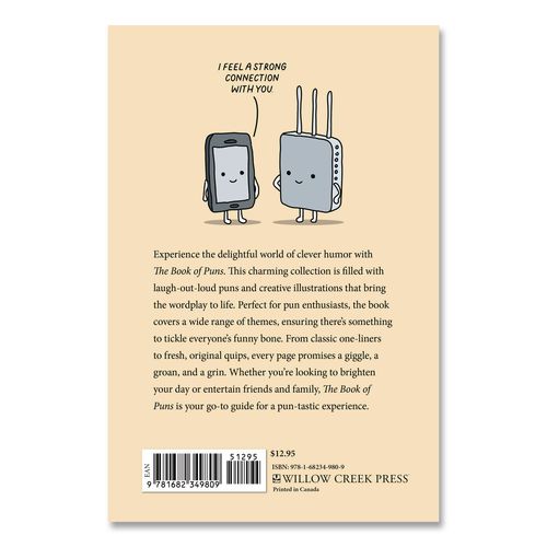 Image of Willow Creek Press 49809 The Book of Puns Softcover Book, Paperback, 112 Pages