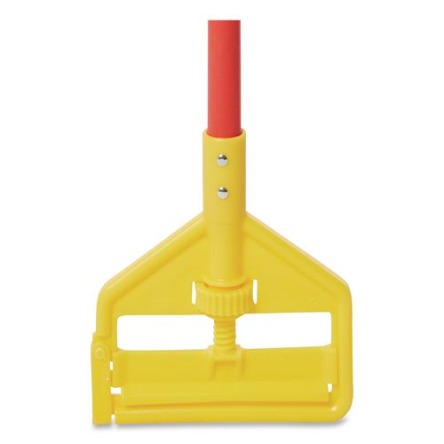 Image of Rubbermaid® Commercial FGH14600RD00 Invader Fiberglass Side-Gate Wet-Mop Handle, 60", Red/Yellow