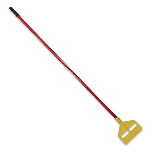 Image of Rubbermaid® Commercial FGH14600RD00 Invader Fiberglass Side-Gate Wet-Mop Handle, 60", Red/Yellow