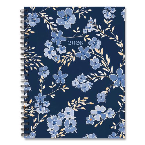 Image of Willow Creek Press 56653 Bluesy Floral Weekly/Monthly Planner, 8.8 x 6.5, Blue Cover, 12-Month (Jan to Dec): 2026