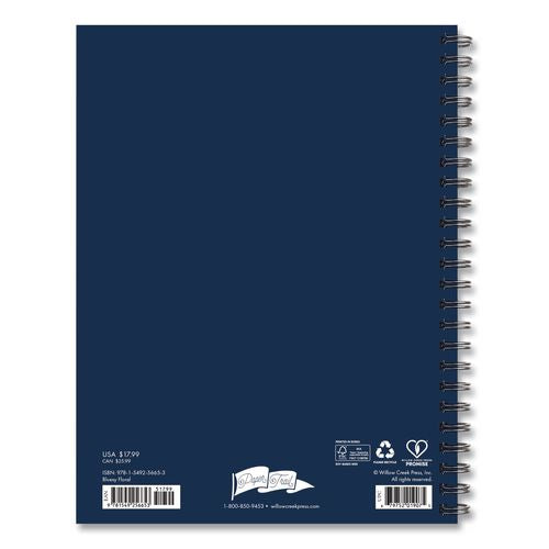Image of Willow Creek Press 56653 Bluesy Floral Weekly/Monthly Planner, 8.8 x 6.5, Blue Cover, 12-Month (Jan to Dec): 2026