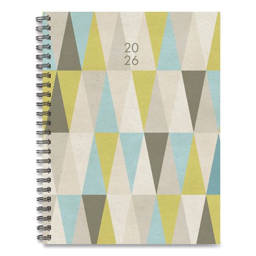 Image of Willow Creek Press 56660 Geometric Gray Weekly/Monthly Planner, 8.5 x 6.5, Multicolor Cover, 12-Month (Jan to Dec): 2026