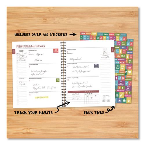 Image of Willow Creek Press 58442 Karma is a Cat Weekly/Monthly Planner, 8.5 x 6.5, Blue Cover, 12-Month (Jan to Dec): 2026