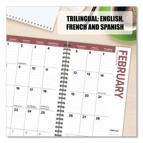 Image of Willow Creek Press 57315 Black Softcover Weekly/Monthly Spiral Planner. 6.5 x 3.5, Black Cover, 12-Month (Jan to Dec): 2026