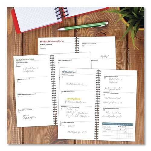 Image of Willow Creek Press 57360 Woodland Mushroom Softcover Weekly/Monthly Spiral Planner, 6.5 x 3.5, Multicolor Cover, 12-Month (Jan to Dec): 2026