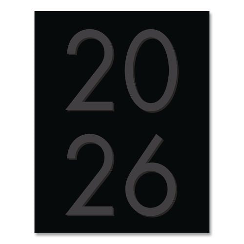Image of Willow Creek Press 57032 Basic Black Monthly Planner, 9.5 x 7.5, Black Cover, 12-Month (Jan to Dec): 2026