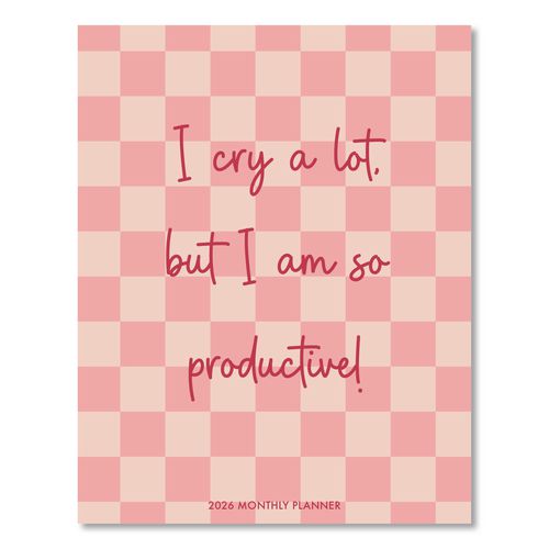 Image of Willow Creek Press 57568 I Cry a Lot Monthly Planner, 9.5 x 7.5, Pink Cover, 12-Month (Jan to Dec): 2026