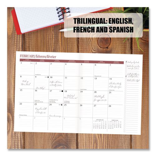 Image of Willow Creek Press 57858 Basic Gray Booklet Monthly Planner, 9.5 x 7.5, Gray Cover, 12-Month (Jan to Dec): 2026