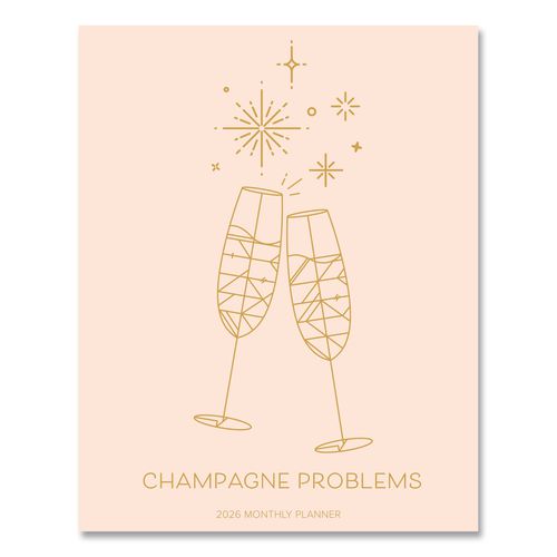 Image of Willow Creek Press 58541 Problems Monthly Planner, 9.5 x 7.5, Champagne Cover, 12-Month (Jan to Dec): 2026