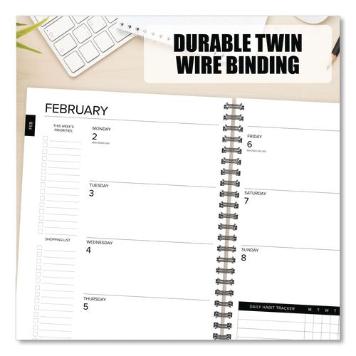 Image of Willow Creek Press 57872 Basic Gray Weekly/Monthly Planner, 11 x 8.5, Gray Cover, 12-Month (Jan to Dec): 2026