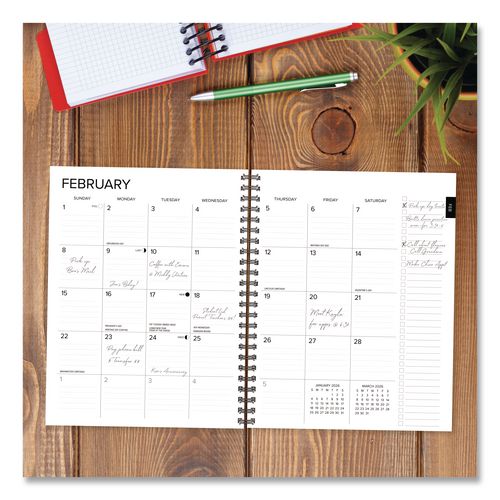 Image of Willow Creek Press 57872 Basic Gray Weekly/Monthly Planner, 11 x 8.5, Gray Cover, 12-Month (Jan to Dec): 2026