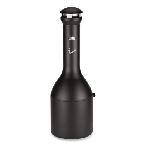 Image of Rubbermaid® Commercial FG9W3300BLA Infinity Traditional Smoking Receptacle, 4.1 gal, 13 dia x 39h High, Black