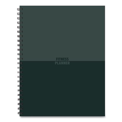 Image of Willow Creek Press 40331 Fitness Undated Monthly Planner, 11 x 8.5, Black/Gray Cover, 12-Month, Undated