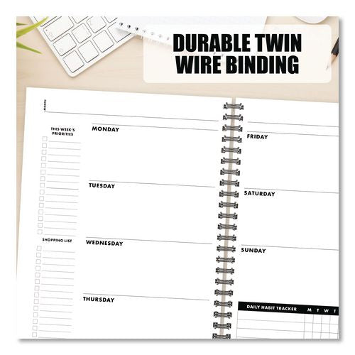 Image of Willow Creek Press 49167 Charcoal Gray Undated Monthly Planner, 11 x 8.5, Charcoal Gray, Undated