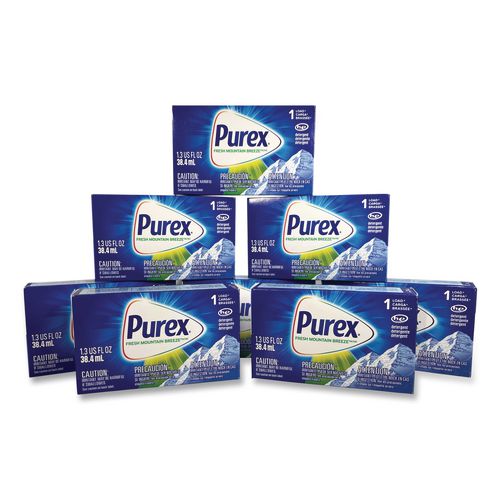 Image of Purex® 1D2979551 Coin Vending Liquid Laundry Detergent, Fresh Mountain Breeze, 1.3 oz Vend Box, 100/Carton