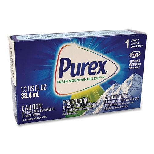 Image of Purex® 1D2979551 Coin Vending Liquid Laundry Detergent, Fresh Mountain Breeze, 1.3 oz Vend Box, 100/Carton