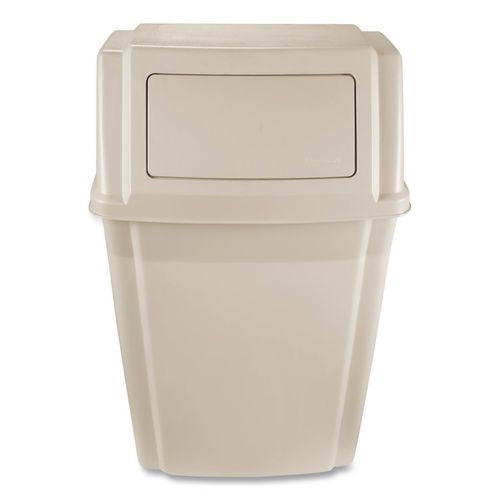 Image of Rubbermaid® Commercial FG782200BEIG Slim Jim Wall-Mounted Container, 15 gal, Plastic, Beige