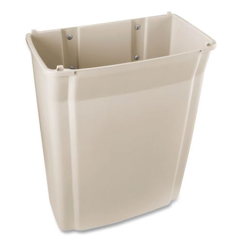 Image of Rubbermaid® Commercial FG782200BEIG Slim Jim Wall-Mounted Container, 15 gal, Plastic, Beige