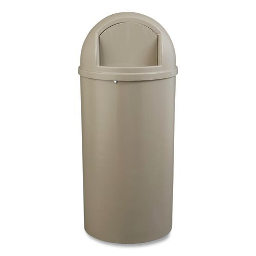 Image of Rubbermaid® Commercial FG817088BEIG Marshal Classic Container, 25 gal, Plastic, Beige