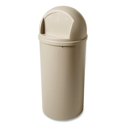 Image of Rubbermaid® Commercial FG817088BEIG Marshal Classic Container, 25 gal, Plastic, Beige