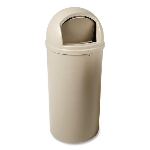 Image of Rubbermaid® Commercial FG817088BEIG Marshal Classic Container, 25 gal, Plastic, Beige