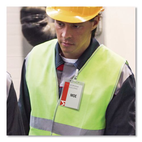 Image of Avery® 2920 Heavy-Duty Badge Holders, Vertical, 2.25 x 3.5 Holder, Clear, 50/Box