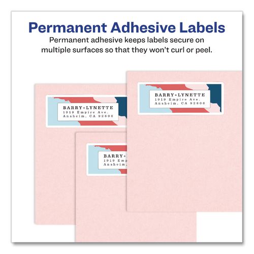Image of Avery® 5160CT Easy Peel White Address Labels with Sure Feed Technology, Laser, 1 x 2.63, 30/Sheet, 100 Sheets/Pack, 5 Packs/Carton