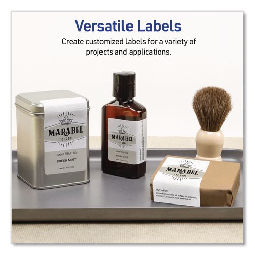 Image of Avery® 05619 Rectangular Labels with Sure Feed Technology, Inkjet/Laser, 2 x 3, Matte White, 8 Labels/Sheet, 25 Sheets/Pack