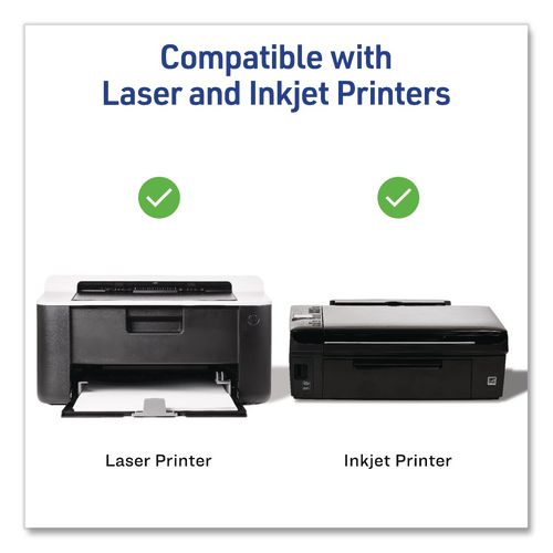 Image of Avery® 05619 Rectangular Labels with Sure Feed Technology, Inkjet/Laser, 2 x 3, Matte White, 8 Labels/Sheet, 25 Sheets/Pack