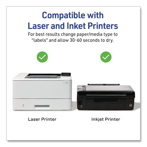 Image of Avery® 08124 Matte Clear Address Labels with Sure Feed Technology, Inkjet/Laser, 1.33 x 4, 14/Sheet, 10 Sheets/Pack