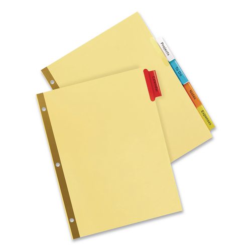 Image of Avery® Insertable Big Tab Dividers, 5-Tab, Double-Sided Gold Edge Reinforcing, 11 x 8.5, Buff, Assorted Tabs, 48 Sets/Carton