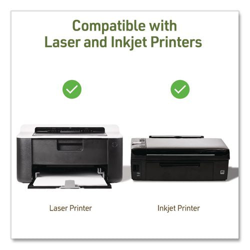 Image of Avery® 48808 EcoFriendly Recycled Shipping Labels, Inkjet/Laser, 5.5 x 8.5, White, 2/Sheet, 10 Sheets/Pack