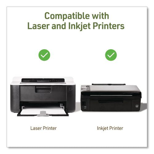 Image of Avery® 48809 EcoFriendly Recycled Shipping Labels, Inkjet/Laser, 8.5 x 11, White, 1/Sheet, 10/Pack