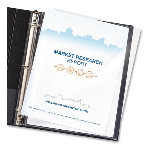 Image of Avery® 76001CT Side-Insert Heavyweight Sheet Protectors, 3-Hole Punched, Side Load, 8.5 x 11, Diamond Clear, 25/Pack, 36 Packs/Carton