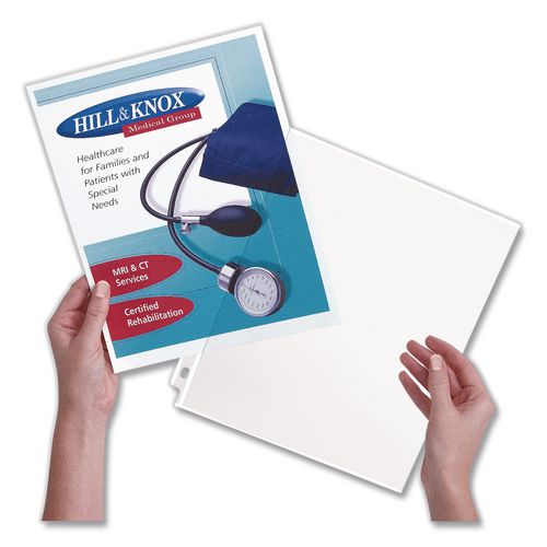 Image of Avery® 76001CT Side-Insert Heavyweight Sheet Protectors, 3-Hole Punched, Side Load, 8.5 x 11, Diamond Clear, 25/Pack, 36 Packs/Carton