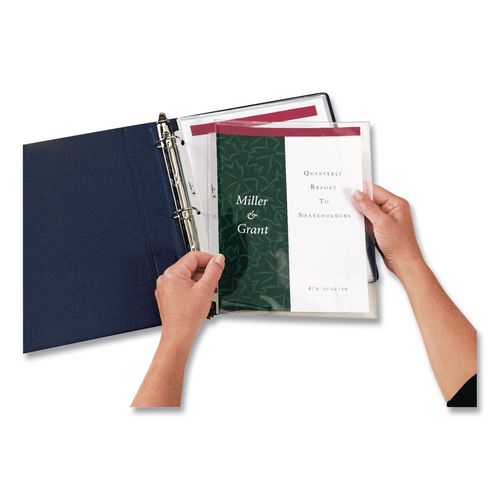 Image of Avery® 76001CT Side-Insert Heavyweight Sheet Protectors, 3-Hole Punched, Side Load, 8.5 x 11, Diamond Clear, 25/Pack, 36 Packs/Carton