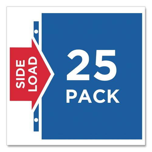 Image of Avery® 76001CT Side-Insert Heavyweight Sheet Protectors, 3-Hole Punched, Side Load, 8.5 x 11, Diamond Clear, 25/Pack, 36 Packs/Carton