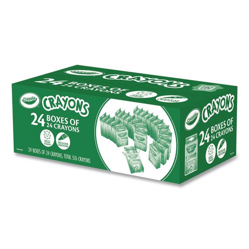 Image of Crayola® 52-3036 Classic Color Crayons, Regular Size, 24 Assorted Colors, 24/Pack, 24 Packs/Box