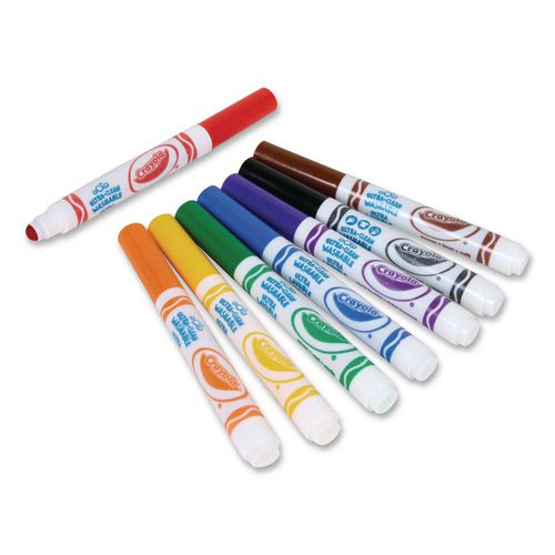Image of Crayola® 81-1548 Toddler Friendly Ultra-Clean Washable Markers, Broad Crush-Resistant Dot Tips, Assorted Colors, 8/Pack