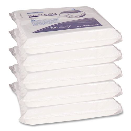 Image of Kimtech 33390 W4 Critical Task Wipers, Flat Double Bag, 3-Ply, 9 x 9, Unscented, White, 100/Bag, 5 Bags/Carton
