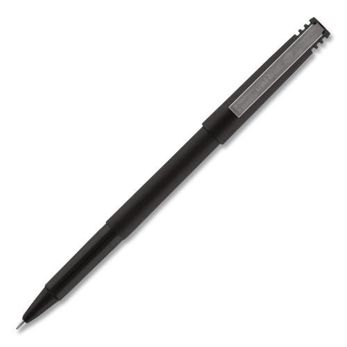 Image of uniball® 60151 Rollerball Pen, Stick, Micro 0.5 mm, Black Ink, Black Barrel