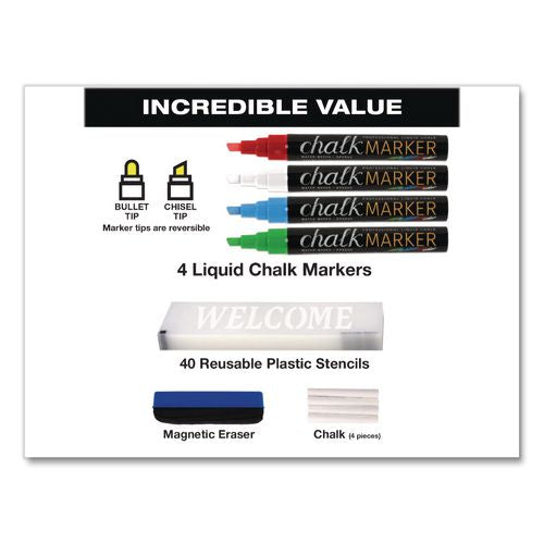 Image of Excello Global Products® GPP-0001-S Indoor/Outdoor A-Frame Sidewalk Sign, Black 18 x 29 Surface, Brown Frame, 22 x 25 x 40