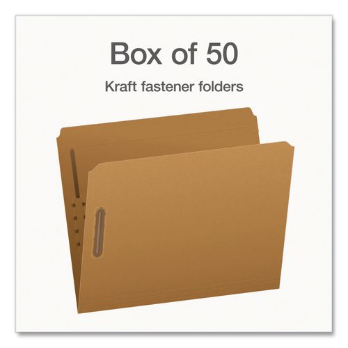 Image of Pendaflex® 1006992 Kraft Fastener Folders, Straight Tab, Expands 0.75", 2 Fasteners, Letter Size, Kraft, 50/Box