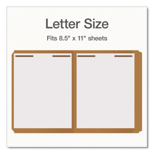 Image of Pendaflex® 1006992 Kraft Fastener Folders, Straight Tab, Expands 0.75", 2 Fasteners, Letter Size, Kraft, 50/Box