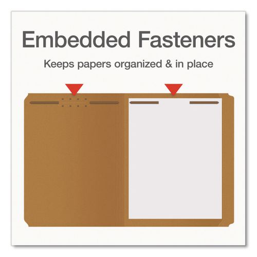 Image of Pendaflex® 1006992 Kraft Fastener Folders, Straight Tab, Expands 0.75", 2 Fasteners, Letter Size, Kraft, 50/Box