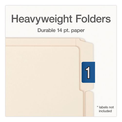 Image of Pendaflex® 1007003 Manila End Tab Expansion Folders, 1/3-Cut Tabs: Assorted, Letter Size, 0.75" Expansion, Manila, 100/Box