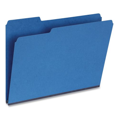 Image of Pendaflex® 1007008 Recycled Colored File Folders, 1/3-Cut Tabs: Assorted, Letter Size, 1" Expansion, Dark Blue, 25/Box